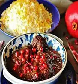 طرز تهیه خورشت انار آویج رشت
