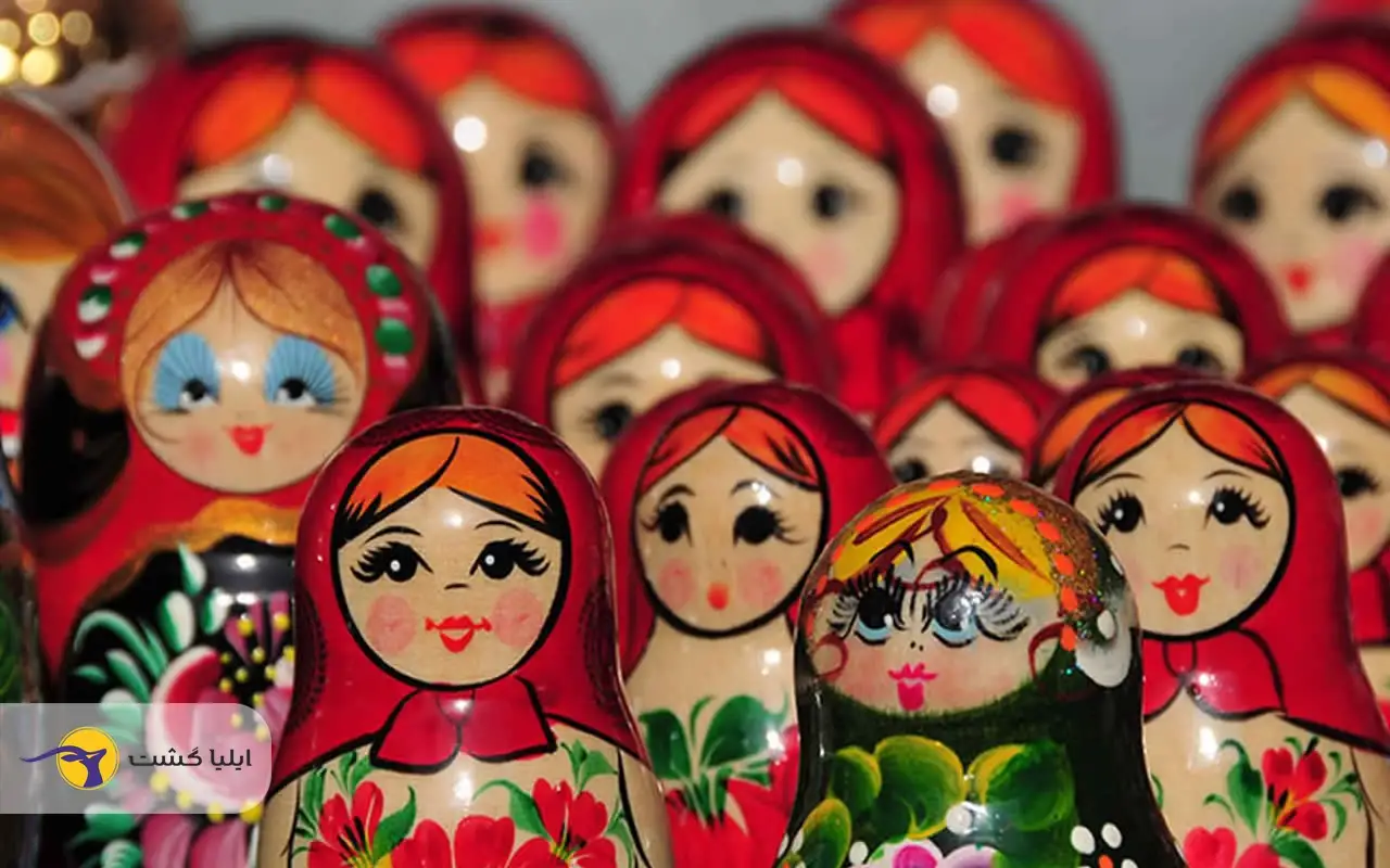 سوغات مسکو 1 عروسک های ماتریوشکا